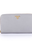 PRD 1M0506 Light Grey Full Zip Wallet with Cards & Box