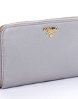 PRD 1M0506 Light Grey Full Zip Wallet with Cards & Box
