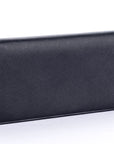 PRD 2M1220 Black Saffiano Large Zip Wallet with Cards & Box