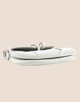 CHRISTIAN D1OR 2002 WHITE LEATHER DOUBLE SADDLE BAG