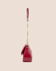 CHRISTIAN D1OR CANNAGE RED LEATHER SHOULDER BAG