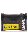 Brown LV Monogram Double Flat Messenger