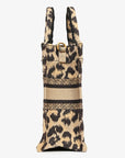 Christian D1OR Beige Leopard Canvas Mini Book Tote Phone Bag