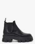PRD Black Leather Monolith Lug Sole Chelsea Boots Size 38