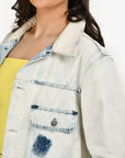 Christian D1OR Blue Denim Washed Jacket Size 34