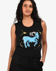 Christian D1OR Black Wool Knit Capricorn Zodiac Top Size 4