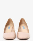 PRD Beige Patent Leather Round Toe Pumps Size 39