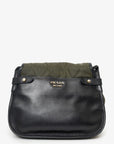 PRD Green Nylon/Leather Quilted Impunture Corsaire Crossbody