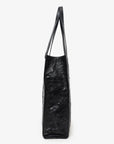 PRD Black Crinkle Nappa Leather Small Tote Bag