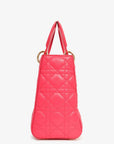 Christian D1OR 2013 Pink Leather Medium 'Lady D1OR' Top Handle Bag