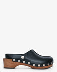 Christian D1OR Black Leather D1ORquake Clogs Size 37