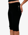 Christian D1OR Black Velvet Capris Size 6 US