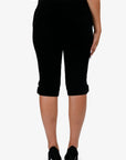 Christian D1OR Black Velvet Capris Size 6 US