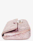 Christian D1OR 2014 Pink Metallic Cannage Leather 'Miss D1OR' Wallet on Chain