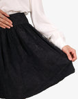 Christian D1OR Black Lace Pleated Mini Skirt Size 4