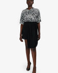 Christian D1OR Black Silk Pleated Asymmetrical Skirt Size 8 US
