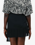 Christian D1OR Black Silk Pleated Asymmetrical Skirt Size 8 US