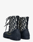 Christian D1OR Blue Oblique D-Venture Jacquard Boots Size 37.5