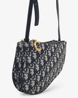 Christian D1OR 2019 Oblique Canvas Saddle Triple Zip Crossbody bag