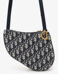 Christian D1OR 2019 Oblique Canvas Saddle Triple Zip Crossbody bag