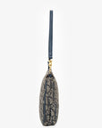 Christian D1OR Blue D1ORissimo Canvas Saddle Pochette