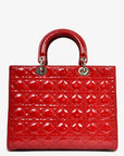 Christian D1OR 2011 Red Patent Leather Large Lady D1OR