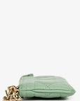 Christian D1OR 2022 Green Leather Cannage Coin Pouch