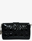 Christian D1OR Black Patent Leather 'Miss D1OR' Crossbody Bag