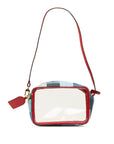 Blue LV Monogram Denim Patchwork Beach Pouch Shoulder Bag