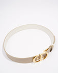 Christian D1OR 30 Montaigne Reversible Belt Cream / Beige Leather 95cm 38"