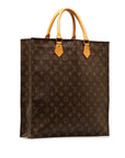 Brown LV Monogram Sac Plat Tote Bag