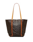 Brown LV Monogram Sac Shopping Tote Bag