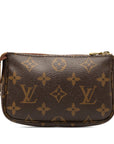 Brown LV Monogram Mini Pochette Accessoires Shoulder Bag