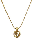 Christian D1OR CD Logo Necklace Gold Vintage 36uf24