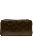 Brown LV Monogram Vernis Zippy Wallet