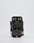 *COLLECTORS* CH Black Glittered Plexiglass Robot Minaudière Bag with Silver Hardware