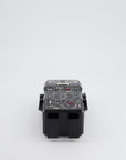 *COLLECTORS* CH Black Glittered Plexiglass Robot Minaudière Bag with Silver Hardware