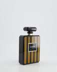 *COLLECTORS* CH Black and Glittered Gold Glittered Plexiglass Perfume Bottle with Pearl Detail