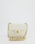 *RARE* CH Vintage White Caviar Mini Square Flap Bag with 24K Gold Hardware
