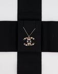 *FIRE PRICE* CH Champagne Gold CC Pendant Necklace with Multicolour Stones Detail