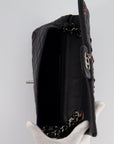 *LIMITED EDITION* CH Black Single Flap Bag with Ladybird Embellishment in Lambskin with Silver Hardware