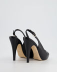 *FIRE PRICE* CH Black Open-Tie Sling Back with CC Stitched Logo Size EU 35.5
