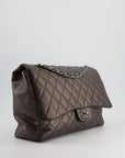 *FIRE PRICE* CH Bronze Metallic Classic Maxi Bag with Single Flap and Silver Hardware