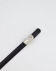 *RARE* CH 98P CoCo Bean CC Logo Motif Buckle Black Calfskin Leather Belt in 75cm