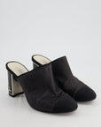*FIRE PRICE* CH Black Embellished Mules with Silver Logo Size EU 37