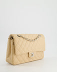 *FIRE PRICE* CH Beige Medium Double Flap Bag in Lambskin Leather with Silver Hardware