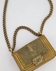 *RARE* CH Bronze Micro Boy Bag in Stingray & Calfskin Leather with Antique Bronze Hardware