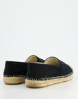 *FIRE PRICE* CH Black Terry CC Logo Espadrilles with Patent Leather Detail Size EU 42