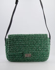 *FIRE PRICE* CH Green Tweed 2.55 Large Crossbody Bag with Ruthenium Hardware