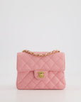 *RARE* CH Pink Mini Square Flap Bag in Caviar Leather with 24K Gold Plated Hardware